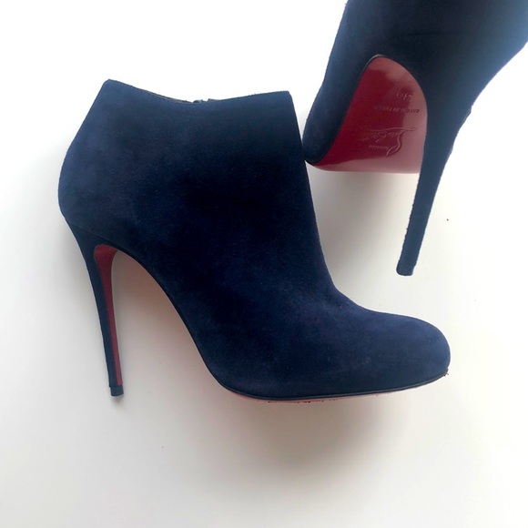 Christian Louboutin Shoes - Blue suede Christian Louboutin heels!